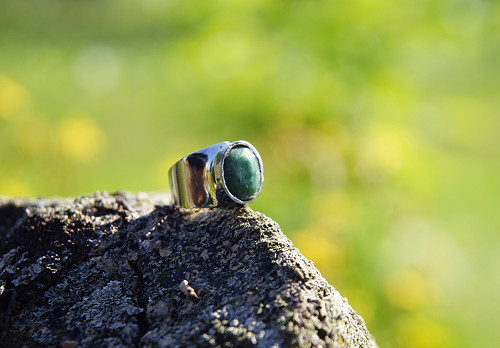 Nerezový prsten .." Green pea " — foto 1