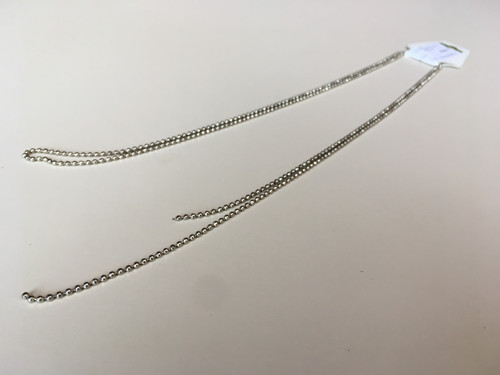 Řetízek kuličkový platina, 2mm, délka 1m