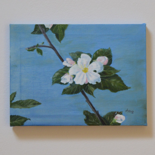 Jarní -olej na plátně,originál 24x18 cm