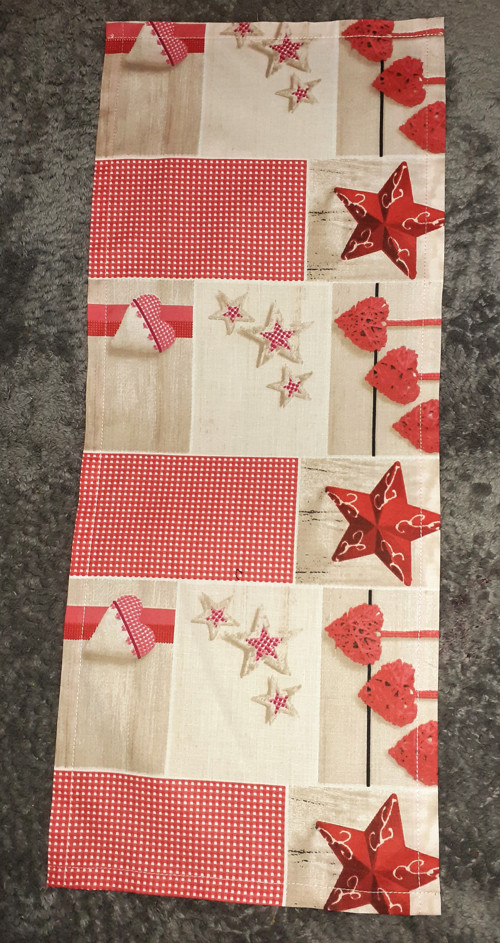 Ubrus vánoční s ozdobami 24x58 cm