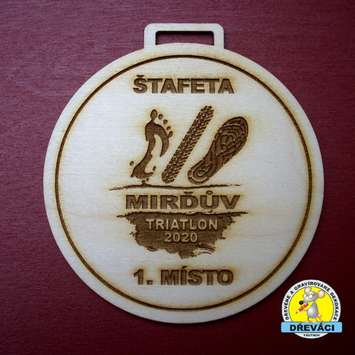 MEDAILE "Mirďův triatlon" 2020 štafeta - umístění