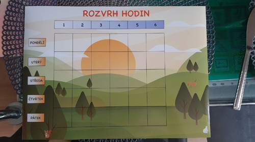 Magnetická Podložka - Rozvrh Hodin