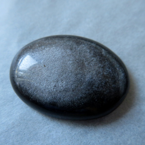 Stříbrný obsidián kabošon, č.2 — foto 1