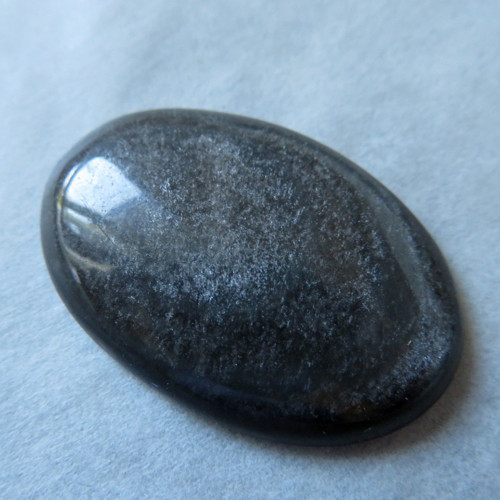 Stříbrný obsidián kabošon, č.3 — foto 1