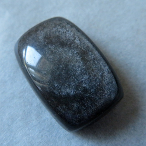 Stříbrný obsidián kabošon, č.4 — foto 1