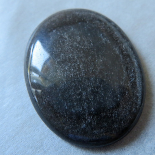 Stříbrný obsidián kabošon, č.5 — foto 1