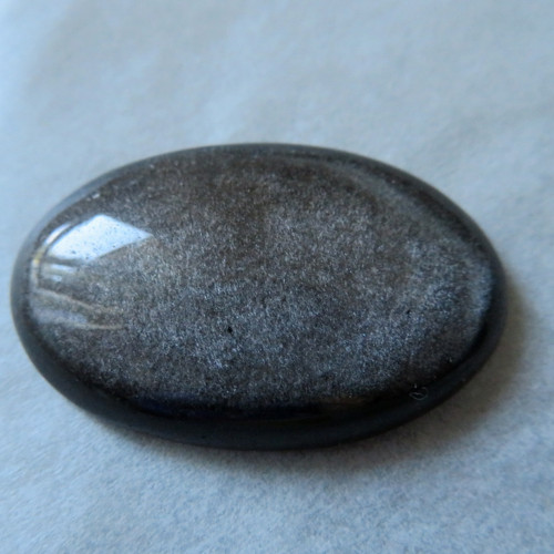 Stříbrný obsidián kabošon, č.9 — foto 1