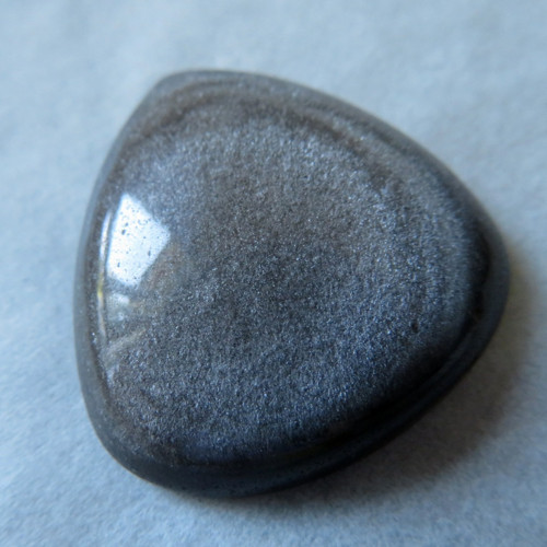 Stříbrný obsidián kabošon, č.10 — foto 1