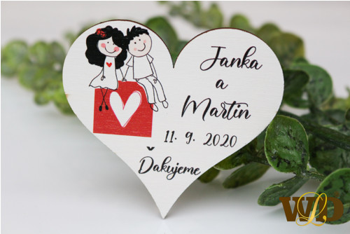 Svatební magnetky farební