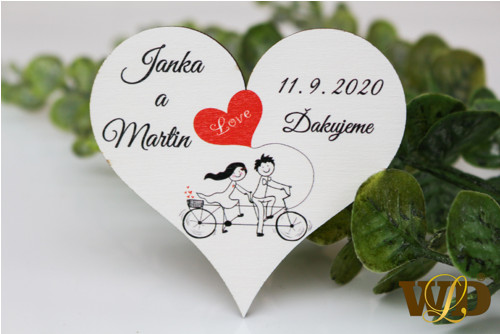 Svatební magnetky farební