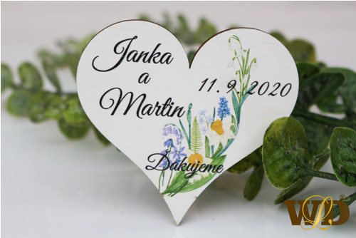 Svatební magnetky farební