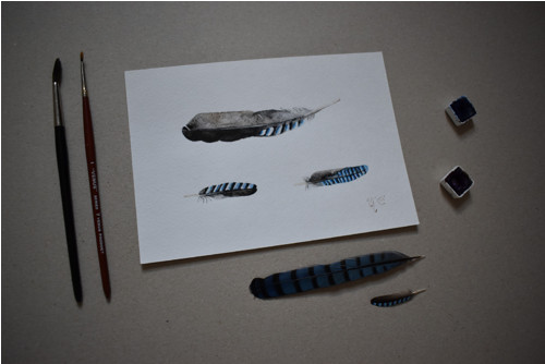 Peříčka č.7. Akvarel 21*14,7cm. — foto 1