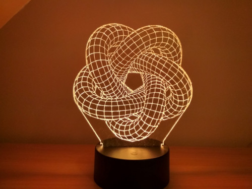 3D LED lampa Torus — foto 1