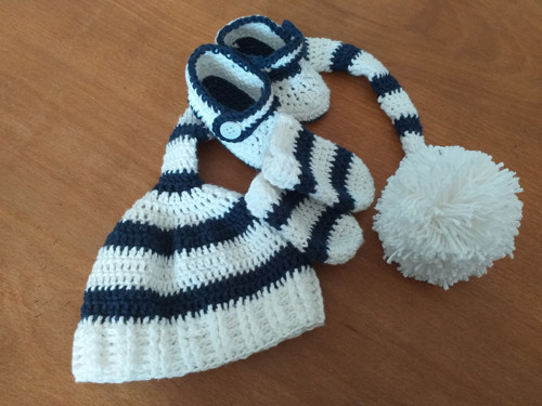 Newborn háčkovaný set na focení — foto 1