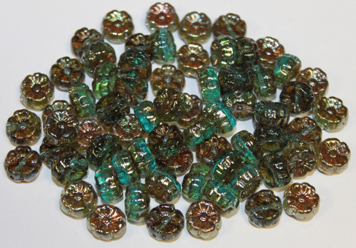 Kytička 9mm - aqua/venus - 15ks