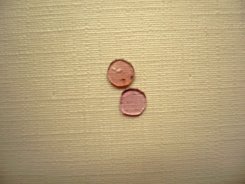 Pár kabošonů - turmalín meloun 5 mm, č.26