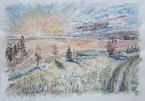 Ranní opar nad údolím