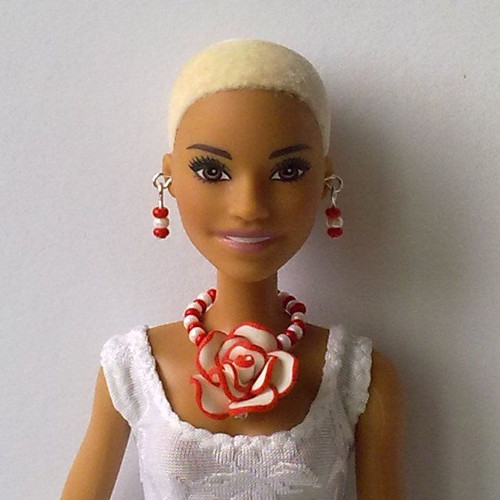 Šperky pro Barbie - náhrdelník, náušnice
