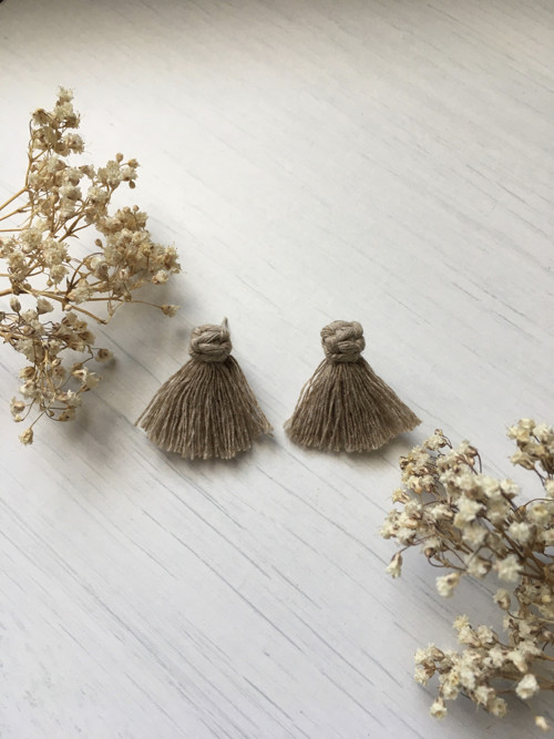 Macramé náušnice puzetové