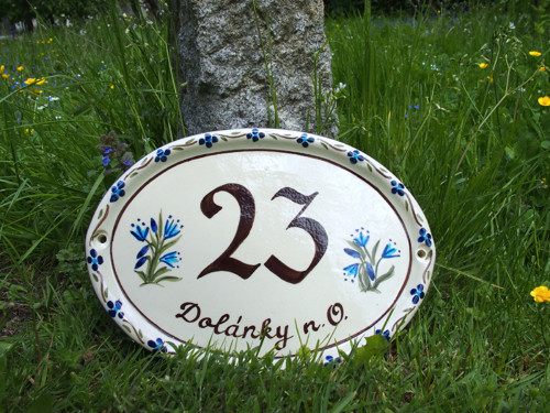Romantické domovní číslo na zakázku