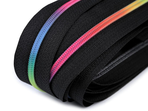 Zip v metráži duhový 3mm — foto 1