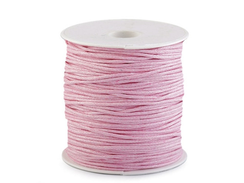 Šňůra voskovaná pr.1,5-2 mm (5m) -růžová sv.