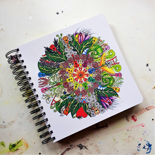 Ukulele mandala, tlustý zápisník — foto 1