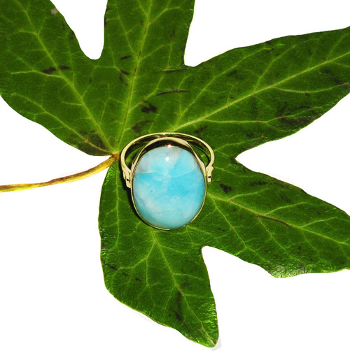 ZLATÝ prsten LARIMAR 22*16 objednávka — foto 1