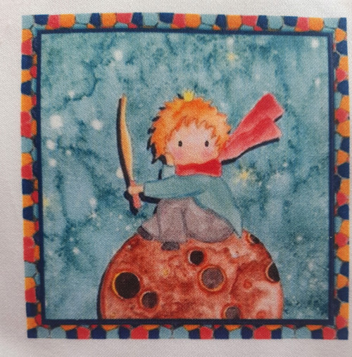 Bavlněná látka - panel Malý princ 20x20 cm skladem