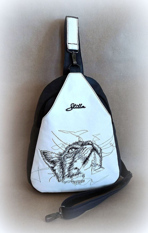 Sling bag sketch cat