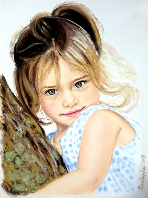 Portrét podle fotografie B3 (35 x 50 cm)