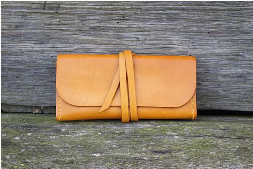 Psaníčko/pouzdro clutch z hladké hovězí kůže