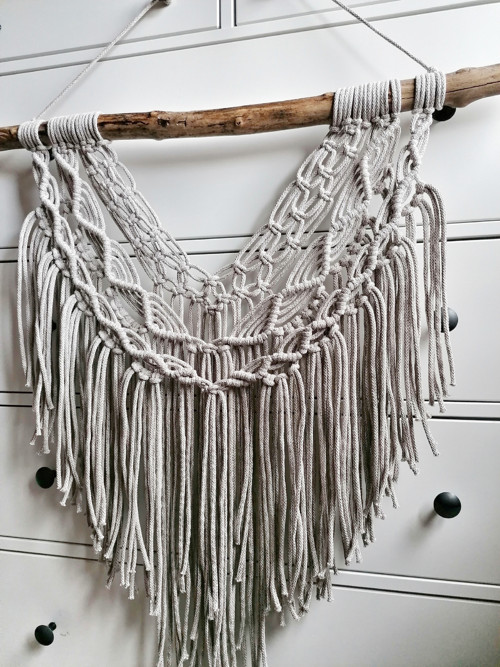 Macrame dekorace v barvě světlé kávy — foto 1