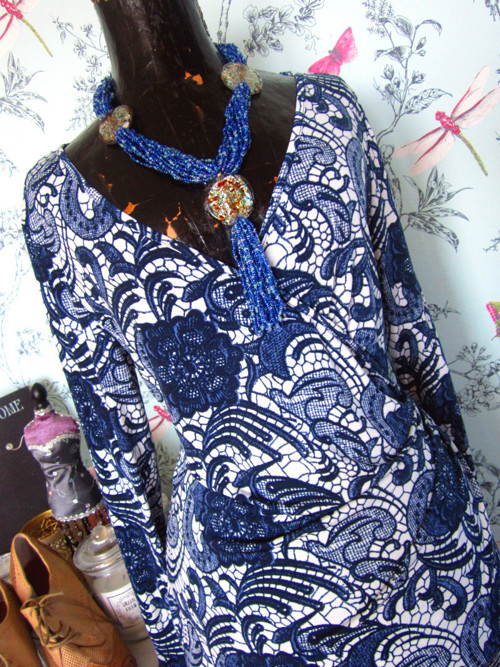 Náhrdelník blue jeans — foto 1