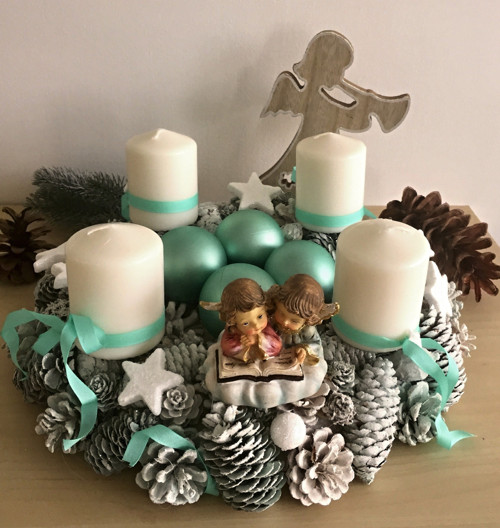 Adventní věnec velký mint — foto 1