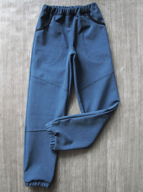 Softshell. kalhoty "prožíhané" 10/3 ( fleece)