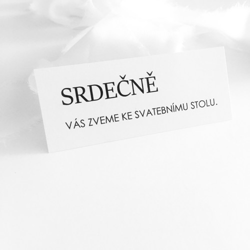 Pozvánka ke svatebnímu stolu Pure