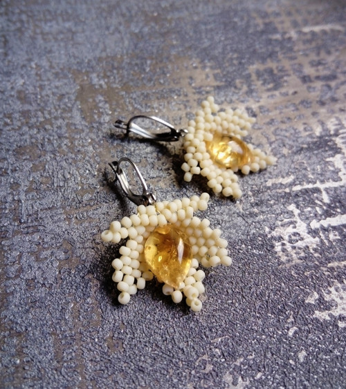 Náušnice Honeyed Ivory