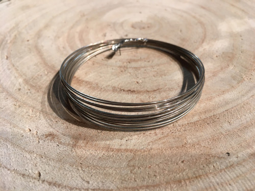 Paměťový drát 55mm, náramkový PLATINA, 20 otoček
