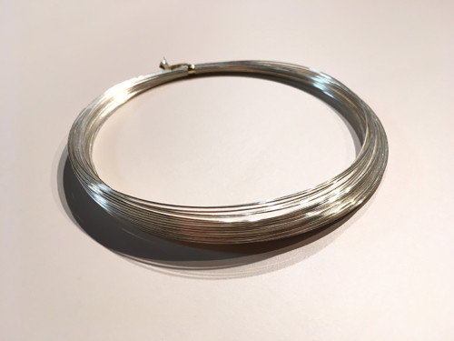 Paměť. drát 115mm,náhrdelník STŘÍBRNÝ, +- 60otoček