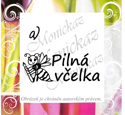 Pilná včelka malá 229 a). Razítko.