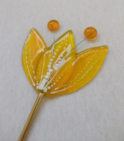 Skleněný zápich "Tulipán"