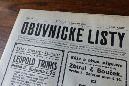 Obuvnické listy - časopis, noviny 19/1923