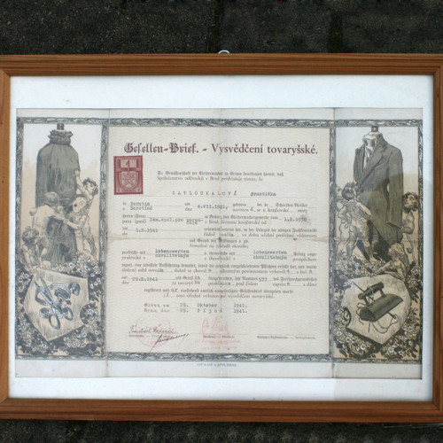 Vysvědčení tovaryšské 14845