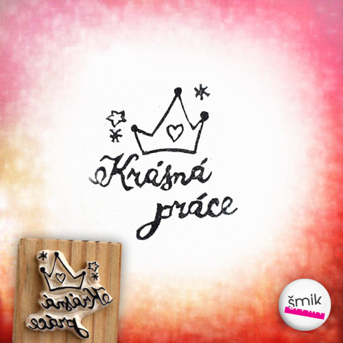 Školní razítko - Korunka, krásná práce