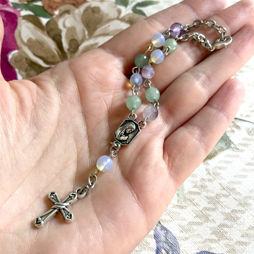 Rosary Smooth Color Bracelet / Růženec s minerály