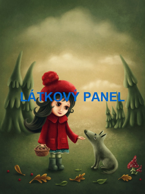 Bavlněný panel Červená karkulka 7x10 cm - skladem