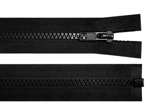 Kostěný zip šíře 5 mm délka 35 cm - černá