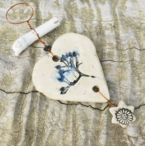 Závěs driftwood srdce — foto 1