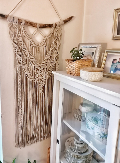 Macrame dekorace v barvě cappuccino — foto 1